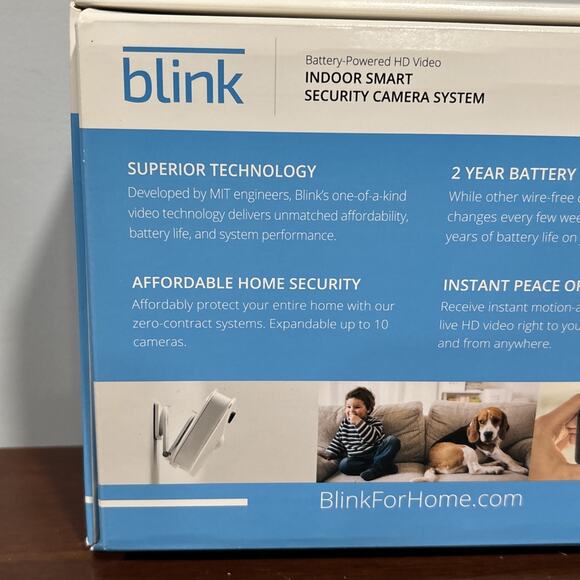 Blink Battery Powered Indoor HD Video Smart Home Security Camera System White - Picture 8 of 9